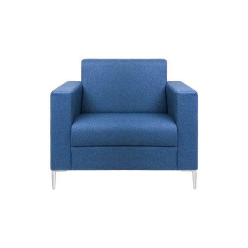 Chair Solutions Kipling Single Seater - With Arms - Polished Alloy Legs