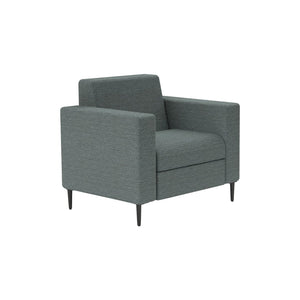 Chair Solutions Kipling Single Seater - With Arms - Black Legs