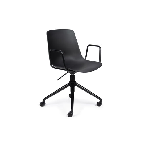Chair Solutions OLA Castors Poise 4-Star Chair - Black Shell - Arms