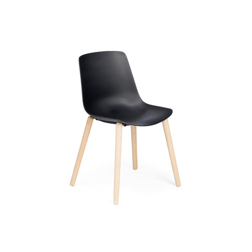 Chair Solutions OLA Natural Timber Chair - Black Shell
