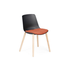 Chair Solutions OLA Natural Timber Chair - Black Shell - Seat Pad