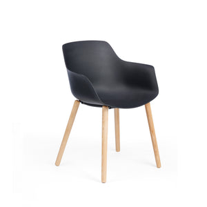 Chair Solutions OLA Relax Natural Timber Chair - Black Shell