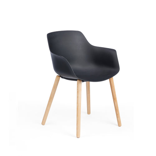 Chair Solutions OLA Relax Natural Timber Chair - Black Shell