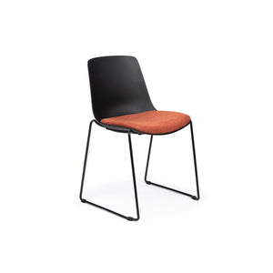 Chair Solutions OLA Sled Chair - Black Frame - Black Shell - Seat Pad