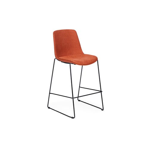 Chair Solutions OLA Stool 66 Hi Back - Black Sled - Fully Upholstered