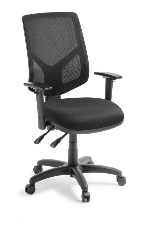 Eden Crew 200 Chair with Arms Black fabric