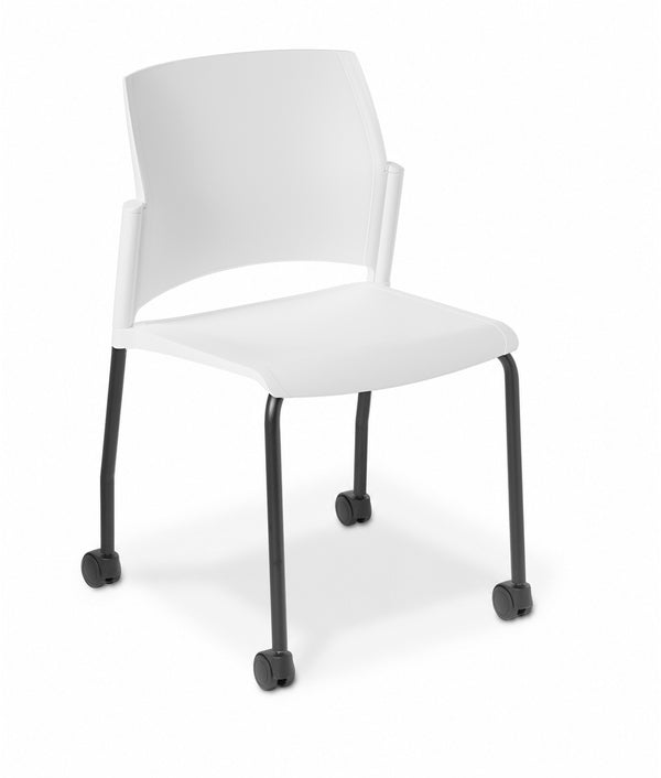 Eden Spring 4-Leg Chair on Castors