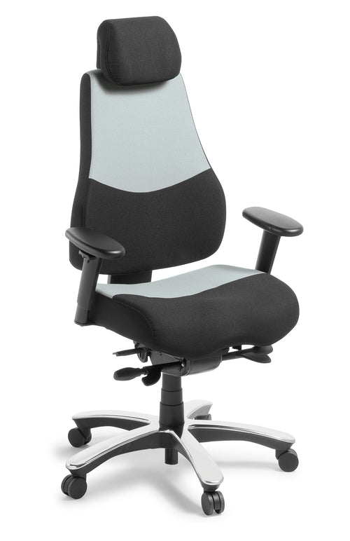 Eden Control Chair Black/Grey Fabric